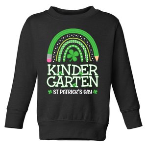 Rainbow St Patricks Day Kindergarten Teacher Wo Girl Toddler Sweatshirt