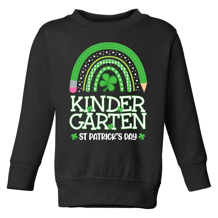 Rainbow St Patricks Day Kindergarten Teacher Wo Girl Toddler Sweatshirt