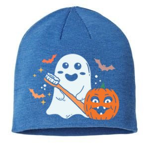 Retro Spooky Pediatric Dentist Dental Assistance Halloween Meaningful Gift Sustainable Beanie