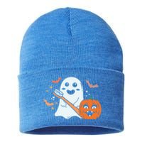 Retro Spooky Pediatric Dentist Dental Assistance Halloween Meaningful Gift Sustainable Knit Beanie