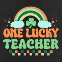 Retro St Patricks Day One Lucky Teacher Cool Comfort Performance Bucket Hat