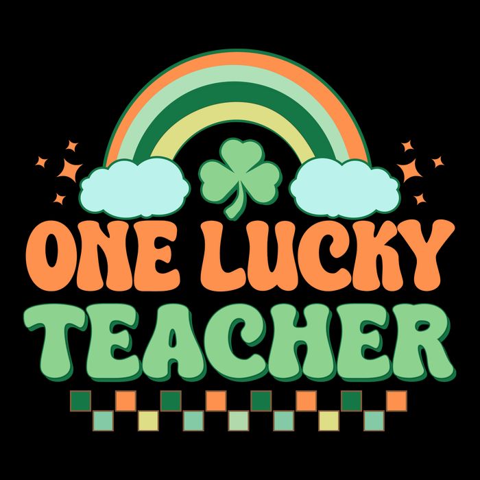 Retro St Patricks Day One Lucky Teacher Zip Tote Bag