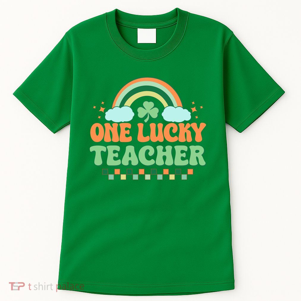 Retro St Patricks Day One Lucky Teacher Tall T-Shirt