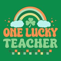 Retro St Patricks Day One Lucky Teacher Baby Bodysuit