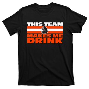 Retro Sport Quote This Team Makes Me Drink Funny Bear T-Shirt