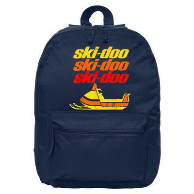 Retro Sport Quote Ski Doo Vintage Snowmobiles Funny Winter 16 in Basic Backpack