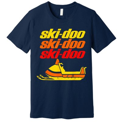 Retro Sport Quote Ski Doo Vintage Snowmobiles Funny Winter Premium T-Shirt