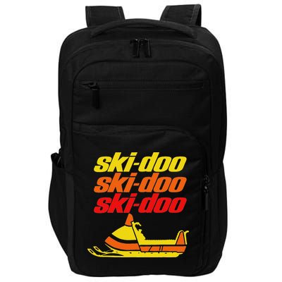 Retro Sport Quote Ski Doo Vintage Snowmobiles Funny Winter Impact Tech Backpack