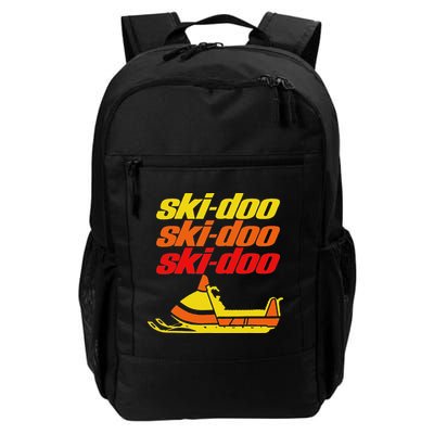 Retro Sport Quote Ski Doo Vintage Snowmobiles Funny Winter Backpack