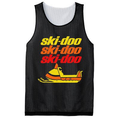 Retro Sport Quote Ski Doo Vintage Snowmobiles Funny Winter Mesh Reversible Basketball Jersey Tank
