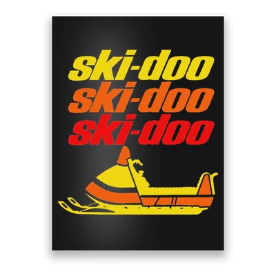 Retro Sport Quote Ski Doo Vintage Snowmobiles Funny Winter Poster