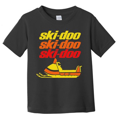 Retro Sport Quote Ski Doo Vintage Snowmobiles Funny Winter Toddler T-Shirt