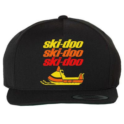 Retro Sport Quote Ski Doo Vintage Snowmobiles Funny Winter Wool Snapback Cap