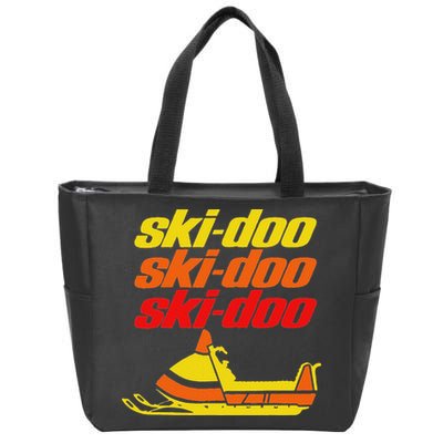 Retro Sport Quote Ski Doo Vintage Snowmobiles Funny Winter Zip Tote Bag
