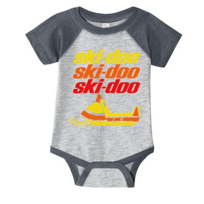 Retro Sport Quote Ski Doo Vintage Snowmobiles Funny Winter Infant Baby Jersey Bodysuit