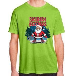 Retro Skibid.I Rizzmas Funny Santa Clause Skating Board Adult ChromaSoft Performance T-Shirt