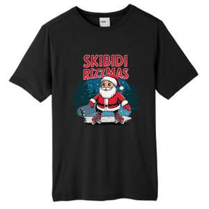 Retro Skibid.I Rizzmas Funny Santa Clause Skating Board Tall Fusion ChromaSoft Performance T-Shirt