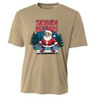 Retro Skibid.I Rizzmas Funny Santa Clause Skating Board Cooling Performance Crew T-Shirt