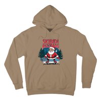 Retro Skibid.I Rizzmas Funny Santa Clause Skating Board Hoodie