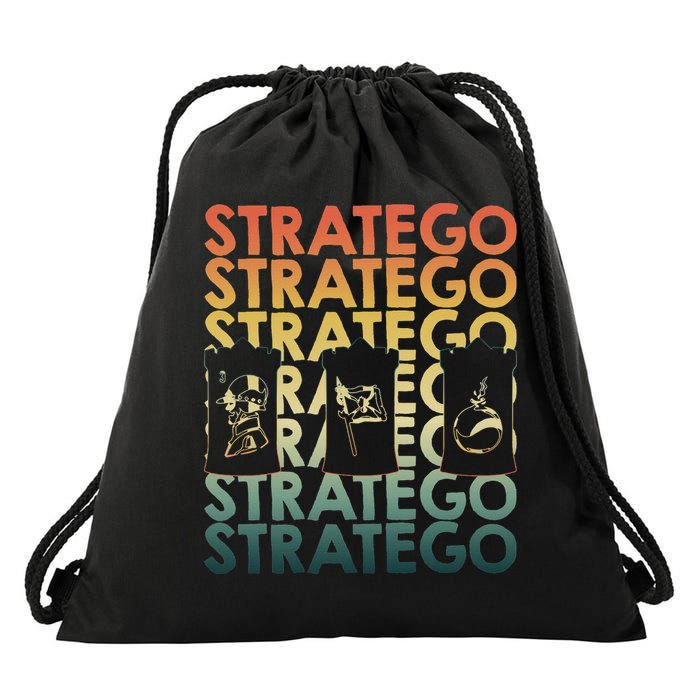 Retro Stratego Repetitive Strategy Board Game Drawstring Bag