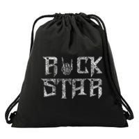 Rock Star Rock On Band Rock And Roll Concert Band Drawstring Bag