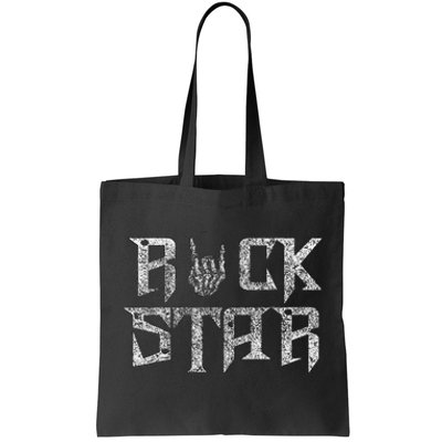 Rock Star Rock On Band Rock And Roll Concert Band Tote Bag