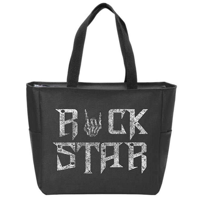 Rock Star Rock On Band Rock And Roll Concert Band Zip Tote Bag