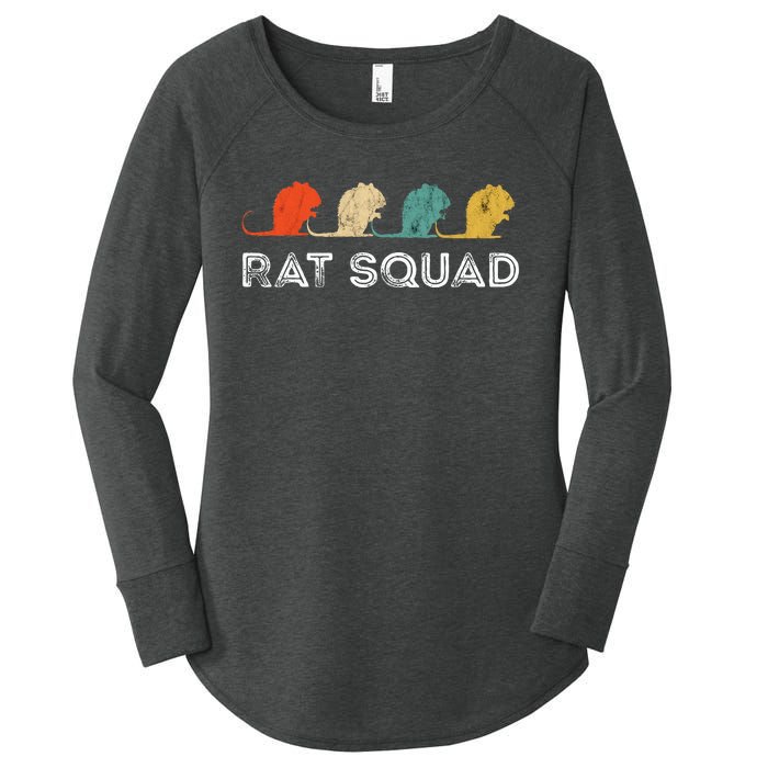 Rat Squad Retro Vintage Rat Owner Rodent Mouse Rat Lover Women's Perfect Tri Tunic Long Sleeve Shirt