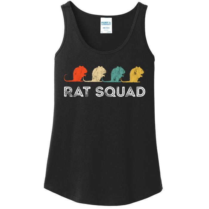 Rat Squad Retro Vintage Rat Owner Rodent Mouse Rat Lover Ladies Essential Tank