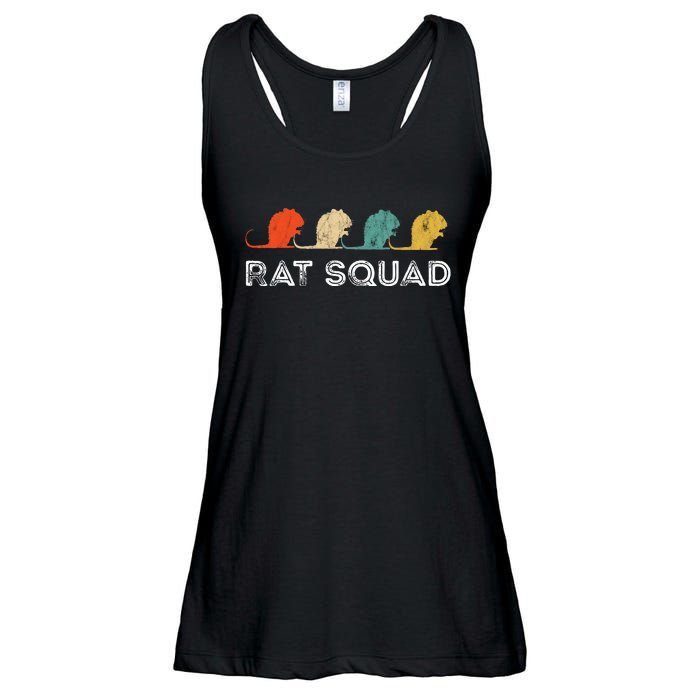 Rat Squad Retro Vintage Rat Owner Rodent Mouse Rat Lover Ladies Essential Flowy Tank