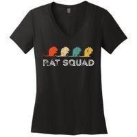 Rat Squad Retro Vintage Rat Owner Rodent Mouse Rat Lover Women's V-Neck T-Shirt