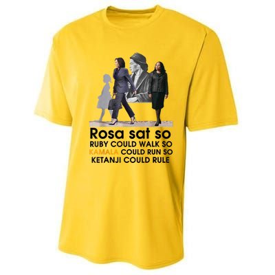 Rosa Sat Ruby Walk So Kamala Could Run So Ketanji Could Rule Performance Sprint T-Shirt