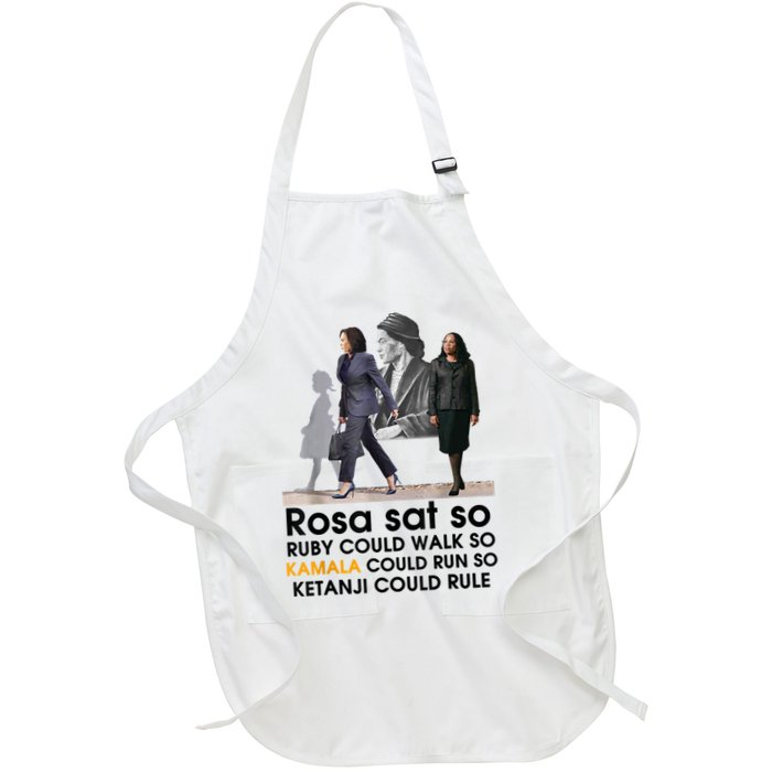 Rosa Sat Ruby Walk So Kamala Could Run So Ketanji Could Rule Full-Length Apron With Pockets