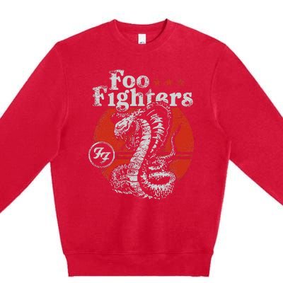 Red Snake Rock Music By Rock Off Premium Crewneck Sweatshirt