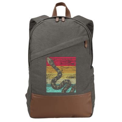 Retro Snake Cotton Canvas Backpack