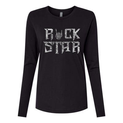 Rock Star Rock On Band Rock And Roll Concert Band S Womens Cotton Relaxed Long Sleeve T-Shirt