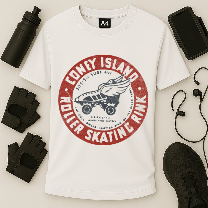 Roller Skating Rink Coney Island Brooklyn Performance Shirt