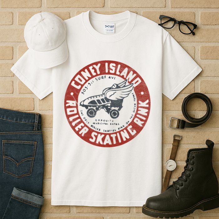 Roller Skating Rink Coney Island Brooklyn Tall T-Shirt
