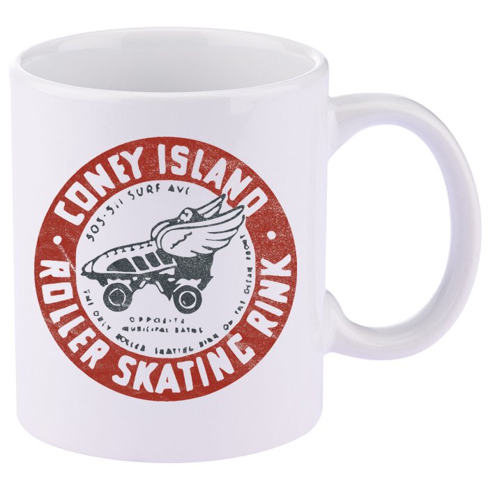 Roller Skating Rink Coney Island Brooklyn 11oz C Handle Ceramic Mug