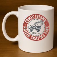 Roller Skating Rink Coney Island Brooklyn 11oz C Handle Ceramic Mug