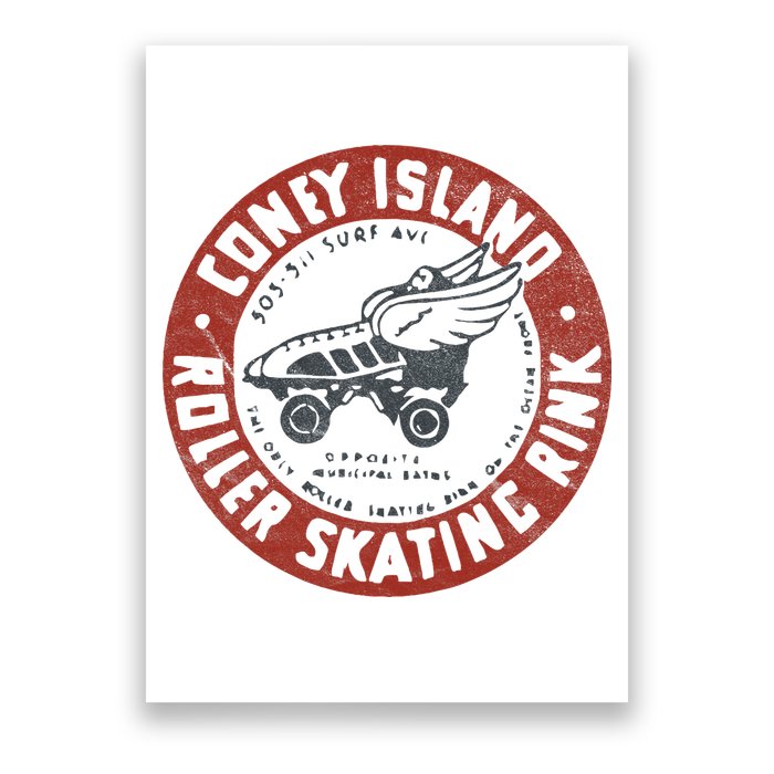 Roller Skating Rink Coney Island Brooklyn Poster