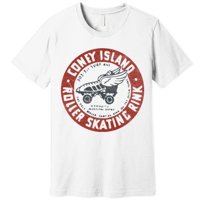 Roller Skating Rink Coney Island Brooklyn Premium T-Shirt