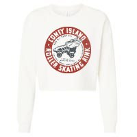 Roller Skating Rink Coney Island Brooklyn Cropped Pullover Crew