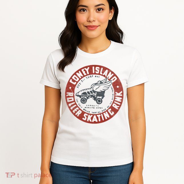 Roller Skating Rink Coney Island Brooklyn Womens T-Shirt