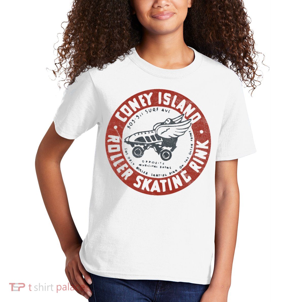 Roller Skating Rink Coney Island Brooklyn Kids T-Shirt