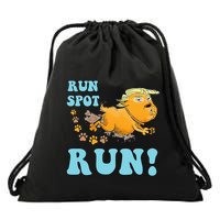 Run Spot Run Funny Run Spot Run Drawstring Bag