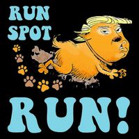 Run Spot Run Funny Run Spot Run Drawstring Bag