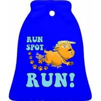 Run Spot Run Funny Run Spot Run Ceramic Bell Ornament