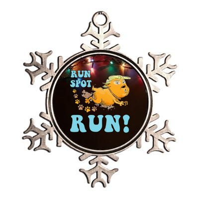 Run Spot Run Funny Run Spot Run Metallic Star Ornament