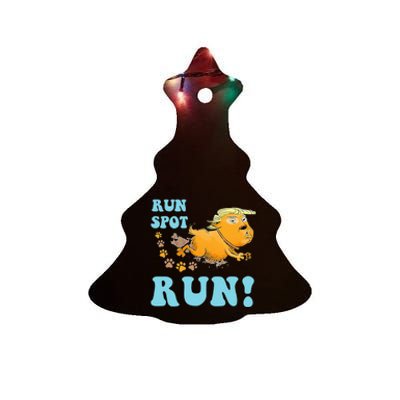 Run Spot Run Funny Run Spot Run Ceramic Tree Ornament